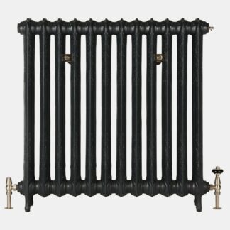 Cast iron Rococo I 37" slimline radiator in Midnight Ink finish